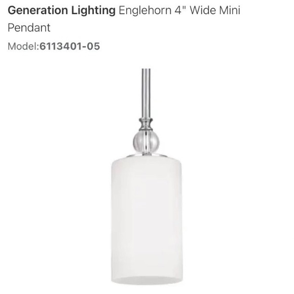 Englehorn Collection by Sea Gull Lighting Pendants Chrome and Etched Glass - Picture 6 of 8